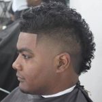 Curly Mohawks for black men with Square Hairline