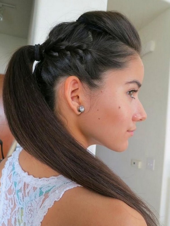 Loose pony tail hairstyles for long thick hair