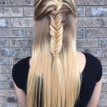 Half Fishtail Braid half braided hairstyles