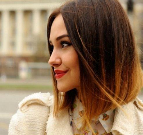 Color them Ombre Long Bob Hairstyles