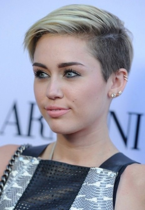 Side Parted Pixie Miley Cyrus haircuts 