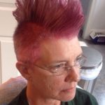 Fun Red Mohawk hairstyles for women over 70