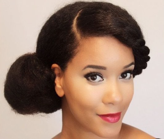 The Elegant Bun weave hairstyles for black women 