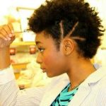 Sectioned Mohawk twist hairstyles for natural hair