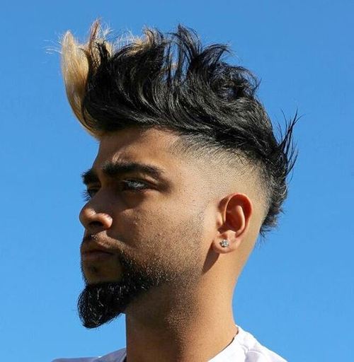 long feathered Faux Hawk Haircuts for Men