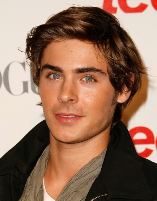 Middle Cur for Curly Hair Zac Efron hairstyles