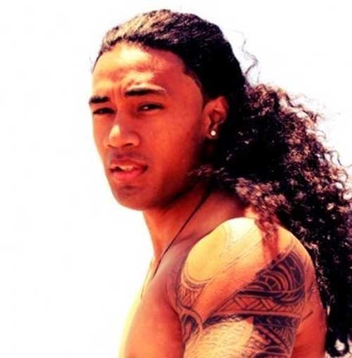 Low long Pony for Curly Hairstyles for Black Men 