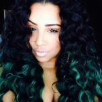 Gorgeous Green Black Curly Hairstyles