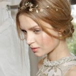 Updo with a Chain beach wedding hairstyles