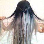 White Ombre platinum blonde and white hair