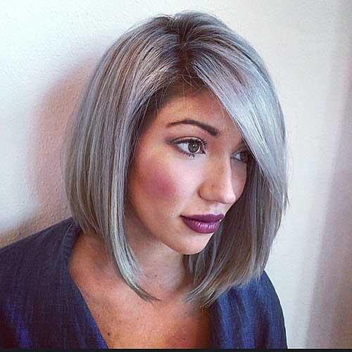 Grey Bob Long Bob Hairstyles