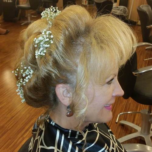 Flower crown Hairstyles and haircuts for women over 60