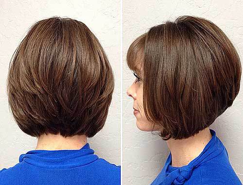 fringed feather Inverted Bob Haircuts