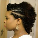 Twisted Braid with Curly Top twist hairstyles for natural hair