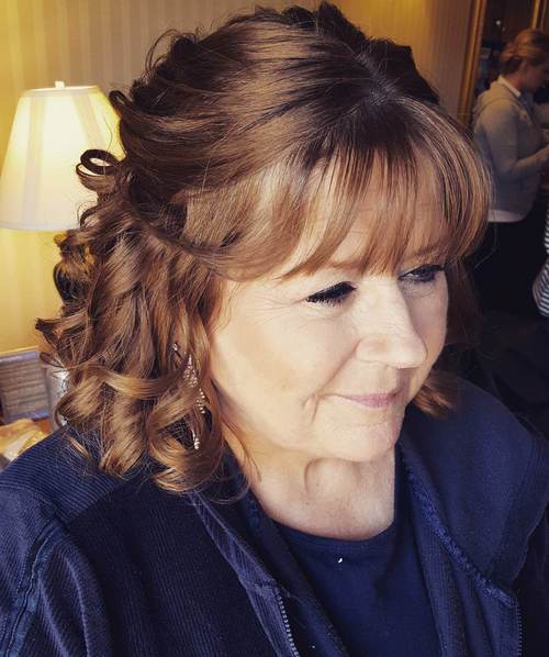 Half Hair Updo Hairstyles and haircuts for women over 60