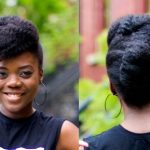 Rolled Bun twist hairstyles for natural hair