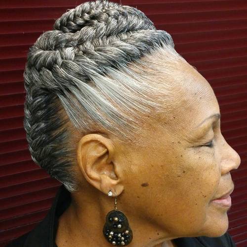 Regal Braid Hairstyles and Haircuts for Women Over 60