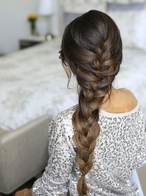 The Simplest One for Long Hair French Braid Hairstyles