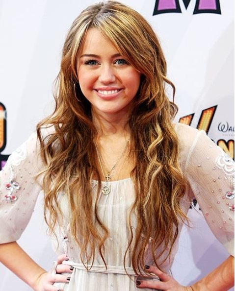 Long Layers and Curls Miley Cyrus haircuts