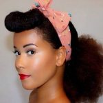 Cute Pin Up twist hairstyles for natural hair