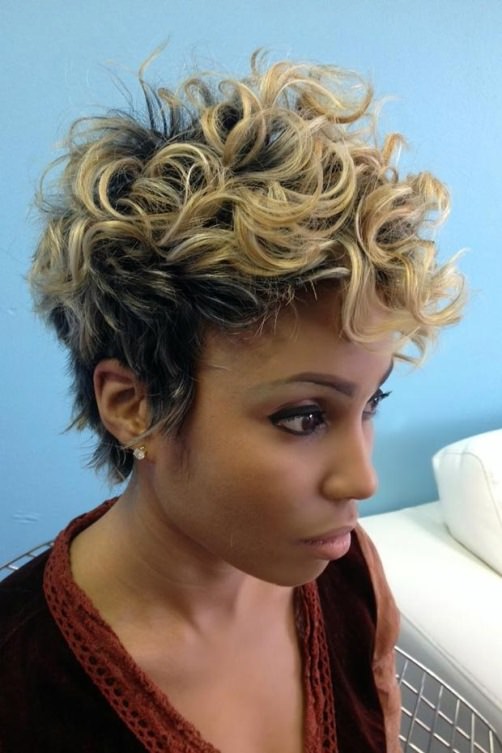 Color Them Blond short weave hairstyles
