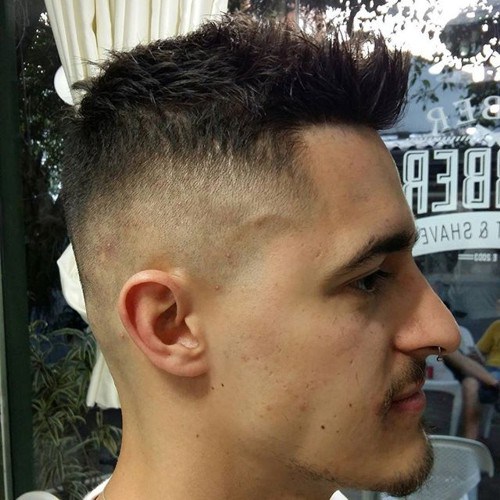 Skin Fade Faux Hawk Haircuts for Men