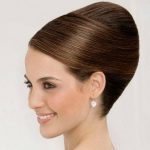 Chic French Knot long straight hairstyles