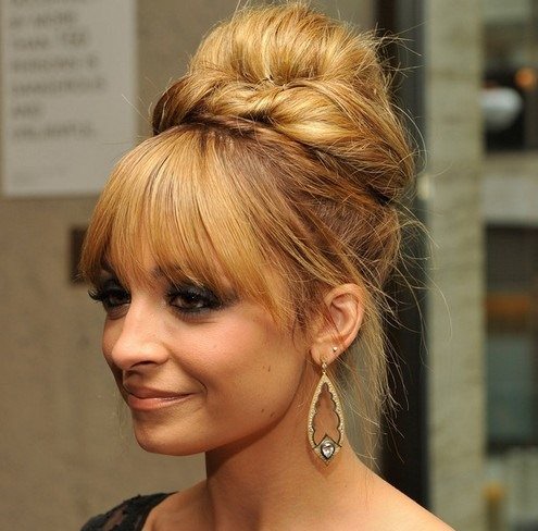 Messy Updo with Bangs Messy Updos for Long Hair