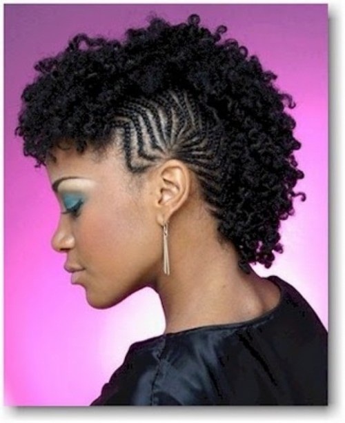 Fancy Fohawk twist hairstyles for natural hair