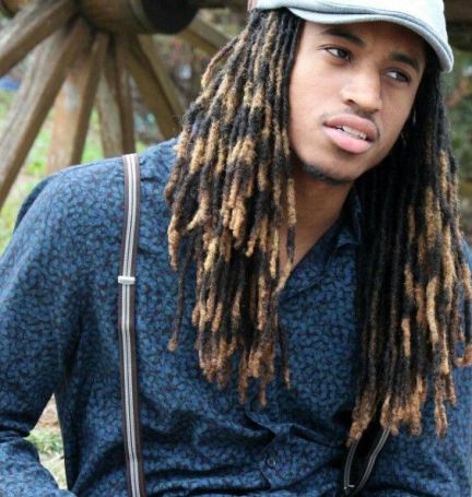 Colored Dread Long Hairstyles for Black Men