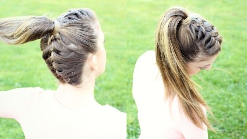 Back French Braid with a Ponytail French Braid Hairstyles