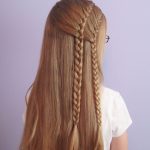 Double Braid with Flowing Hair French Braid Hairstyles for Women