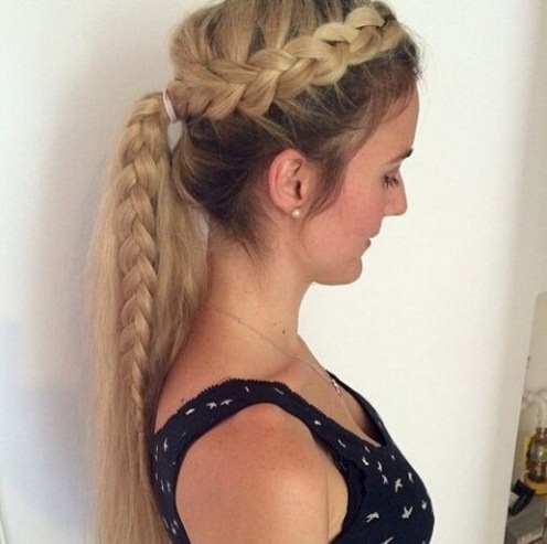 Side Braid with a Pony Tail Side Braid Hairstyles