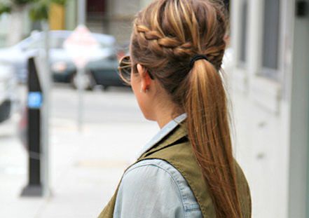  Two Braid with a Ponytail two French braid hairstyles
