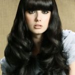 Go for the Cute Bangs Black Curly Hairstyles