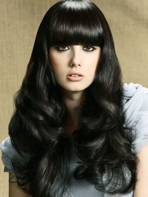  Go for the Cute Bangs Black Curly Hairstyles