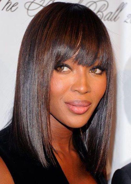 Front Bangs weave hairstyles for black women