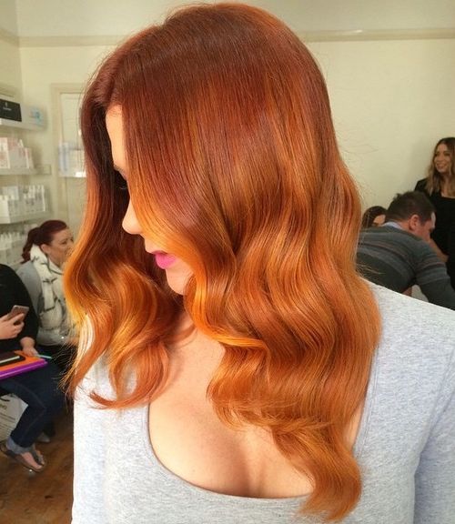Amber Wave Ideas for Red Hair