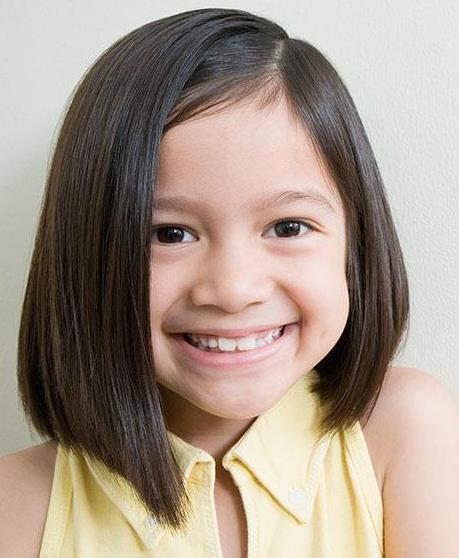 Angled Cut for Thin Hair- Bob hairstyles for kids