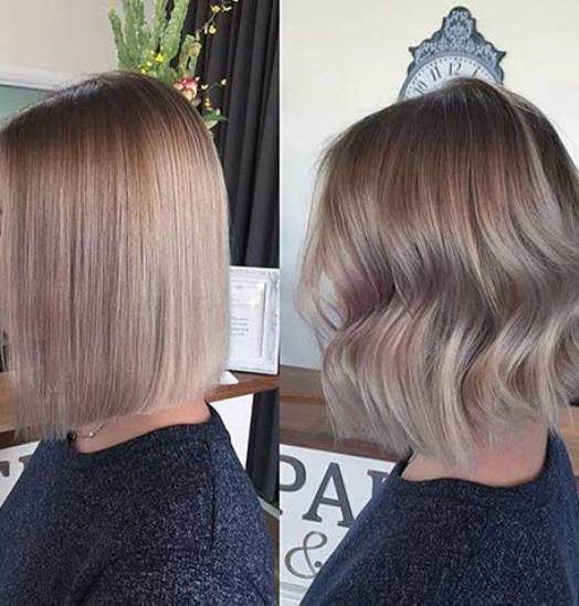 Ash Brown Blunt Bob brown Balayage short hair looks