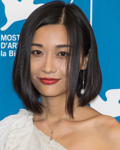 Straight Hair in Side-Swept- Asian hairstyles