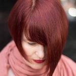 Asymmetrical Auburn Cut Ideas for Red Hair