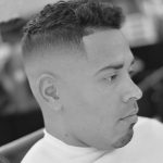 Bald Fade and Curly Hair on Top Short Hairstyles for Men