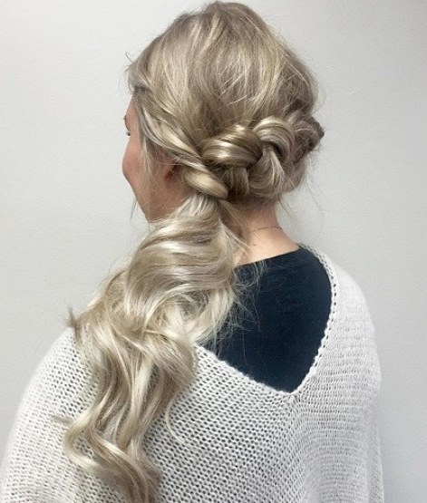 Fancy Updo with Side Pony- Side ponytail hairstyles