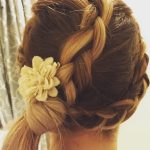 Blonde Braided and Twisted Ponytail- Side ponytail hairstyles