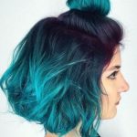 Blue Green Ombre Bob- blue ombre hairstyles