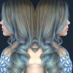 Blue Side Part Curls- Blonde balayage looks
