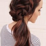 Braided Crown Ponytail- Side ponytail hairstyles