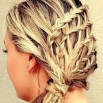 Braided Maze Low Ponytail- Side ponytail hairstyles