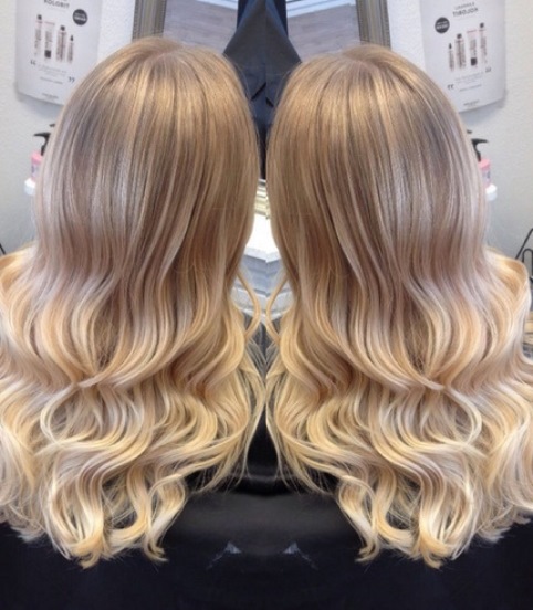 Bright Blonde Curls- Soft Ombre hairstyles